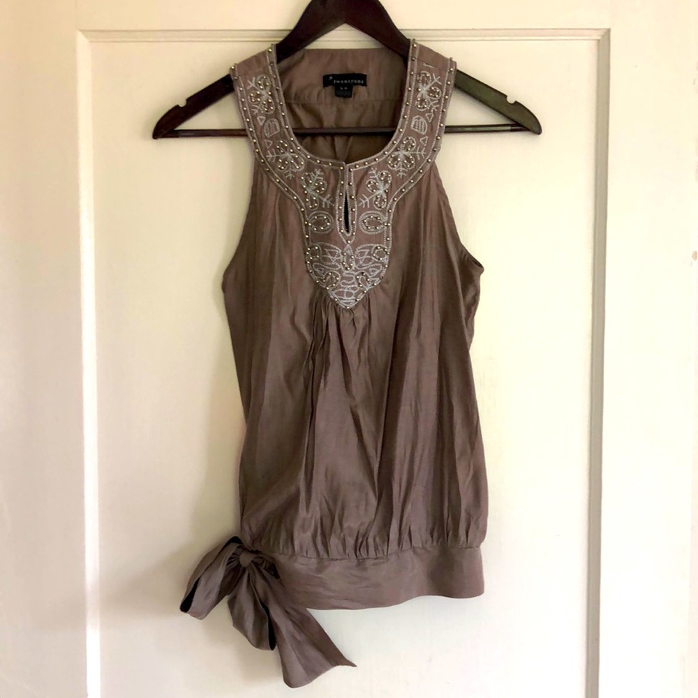 Women’s Forever 21 Size Small Bronze Embroidered Tank